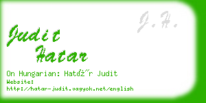 judit hatar business card